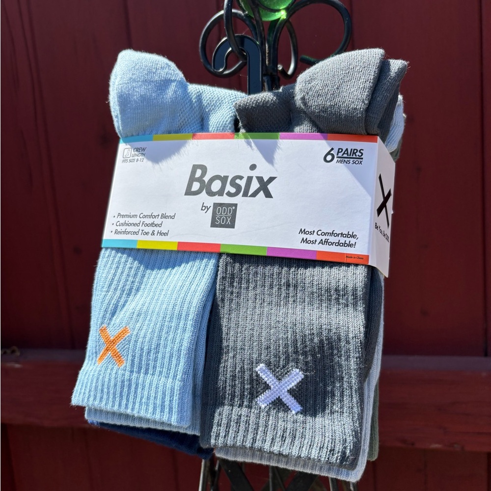 6 Pack Men’s Size 8-12 Crew Length Socks